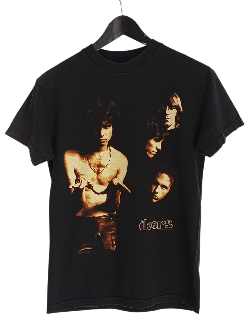 VTG 1999 The Doors Band Tee Black Winterland Distressed Size Small